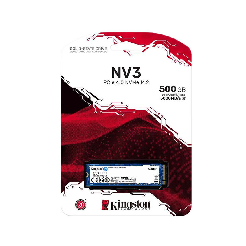 SSD Kingston NV3 500GB PCIe 4.0 x4 M.2 NVMe (SNV3S/500G)